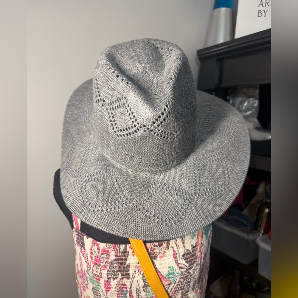 Sonoma Gray Knit Fedora Hat for Women